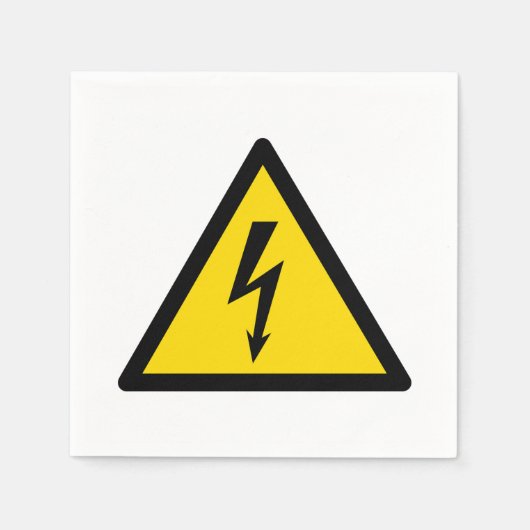 Hoogspanningsteken Elektrisch symbool Waarschuwing Servet (Voorkant)