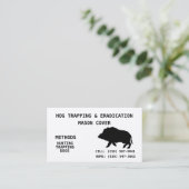 HOOGSPORING EN UITROEIING VISITEKAARTJE (Staand voorkant)