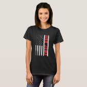 Hoogspringer  US Flag Trots Hoogspringen T-shirt (Voorkant volledig)