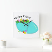 "HOOGST" EGG VIERKANTE KLOK (Huis)