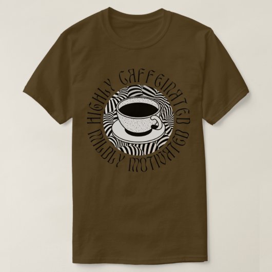 Hoogst gekaffeineerde Milly Motivated Round Buzz T-shirt (Design voorkant)