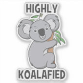 Hoogst Koalafied Koala Contour Cut Sticker (Voorkant)