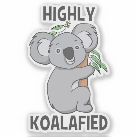 Hoogst Koalafied Koala Contour Cut Sticker (Voorkant)