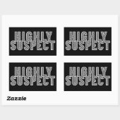 hoogst verdacht rechthoekige sticker (Vel)