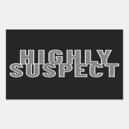 hoogst verdacht rechthoekige sticker