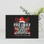 Hoogst waarschijnlijk Drink hete chocolade marshma Kaart (Staand voorkant)