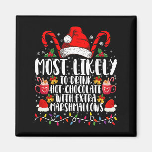 Hoogst waarschijnlijk Drink hete chocolade marshma Magneet