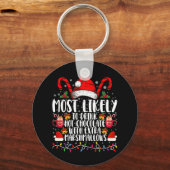 Hoogst waarschijnlijk Drink hete chocolade marshma Sleutelhanger (Voorkant)