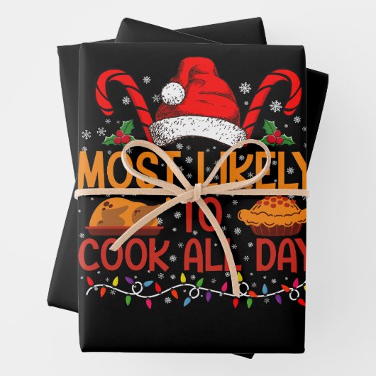 Hoogst waarschijnlijk om de hele dag Thanksgiving  Inpakpapier Vel (In situ)