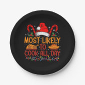 Hoogst waarschijnlijk om de hele dag Thanksgiving  Papieren Bordje (Voorkant)