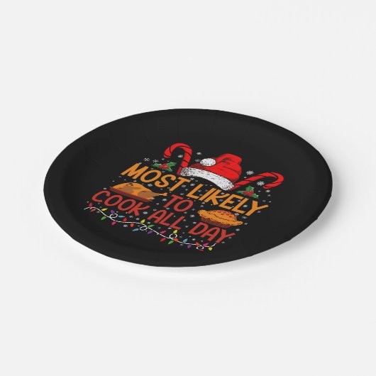 Hoogst waarschijnlijk om de hele dag Thanksgiving  Papieren Bordje (Gekanteld)