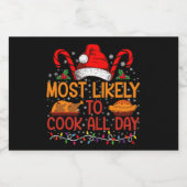 Hoogst waarschijnlijk om de hele dag Thanksgiving  Voedselcontainer Etiket (Enkel label)