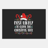 Hoogst waarschijnlijk om de Kerstboom Kerstmis te  Inpakpapier Vel (Voorkant)