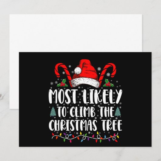 Hoogst waarschijnlijk om de Kerstboom Kerstmis te  Kaart (Voorkant / Achterkant)