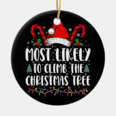 Hoogst waarschijnlijk om de Kerstboom Kerstmis te Keramisch Ornament (Voorkant)
