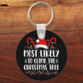 Hoogst waarschijnlijk om de Kerstboom Kerstmis te  Sleutelhanger (Voorkant)