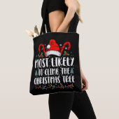 Hoogst waarschijnlijk om de Kerstboom Kerstmis te Tote Bag (Dichtbij)