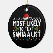 Hoogst waarschijnlijk om de Kerstman een lijst Ker Keramisch Ornament (Links)