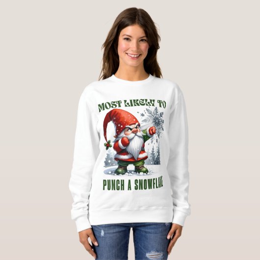 Hoogst waarschijnlijk om een sneeuwvlok te slaan - trui (Voorkant volledig)