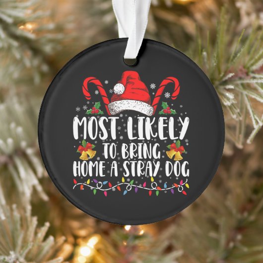 Hoogst waarschijnlijk om een zwerfhond Kerstmis me Ornament (Boom)