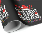 Hoogst waarschijnlijk om Kerstman Kerstmis familie Cadeaupapier (Rol Hoek)