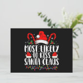 Hoogst waarschijnlijk om Kerstman Kerstmis familie Kaart (Staand voorkant)