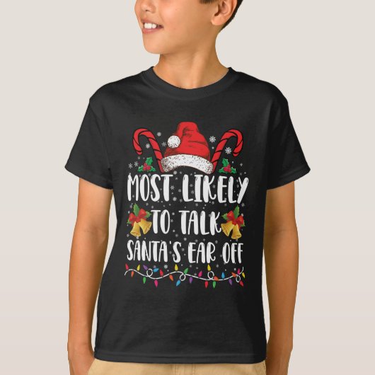 Hoogst waarschijnlijk om Kerstman's oor uit famili T-shirt (Voorkant)