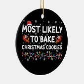 Hoogst waarschijnlijk om Kerstmiskoekjes te bakken Keramisch Ornament (Rechts)