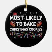 Hoogst waarschijnlijk om Kerstmiskoekjes te bakken Keramisch Ornament (Voorkant)