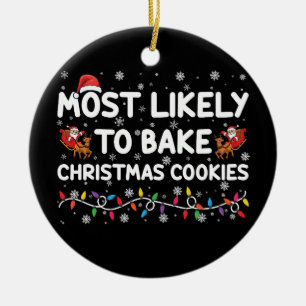 Hoogst waarschijnlijk om Kerstmiskoekjes te bakken Keramisch Ornament