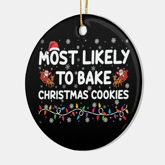 Hoogst waarschijnlijk om Kerstmiskoekjes te bakken Keramisch Ornament (Links)