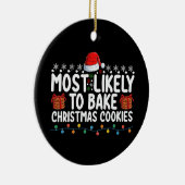 Hoogst waarschijnlijk om Kerstmiskoekjes vakantie  Keramisch Ornament (Rechts)