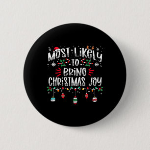 Hoogst waarschijnlijk om Kerstmisvreugde Kerstmisp Ronde Button 5,7 Cm