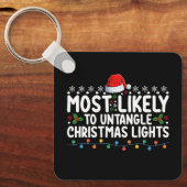 Hoogst waarschijnlijk om kerstverlichting vakantie sleutelhanger (Voorkant)