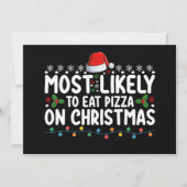 Hoogst waarschijnlijk om pizza op Kerstmis vakanti Kaart (Voorkant)