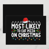 Hoogst waarschijnlijk om pizza op Kerstmis vakanti Kaart (Voorkant / Achterkant)