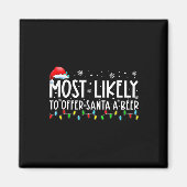 Hoogst waarschijnlijk om Santa een bierpret te bie Magneet (Voorkant)