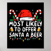 Hoogst waarschijnlijk om Santa een bierpret te bie Poster (Voorkant)