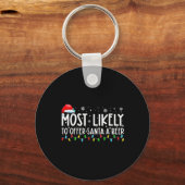 Hoogst waarschijnlijk om Santa een bierpret te bie Sleutelhanger (Voorkant)