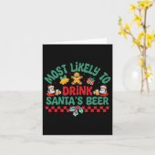 Hoogst waarschijnlijk om Santa's Beer Christmas Py Kaart (Gele Bloem)