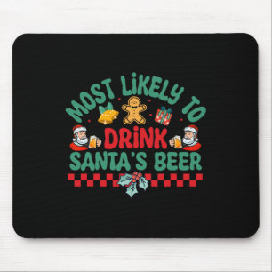 Hoogst waarschijnlijk om Santa's Beer Christmas Py Muismat