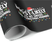 Hoogst waarschijnlijk om snooze op kerstochtend ho cadeaupapier (Rol Hoek)