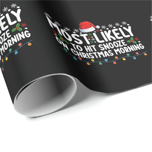 Hoogst waarschijnlijk om snooze op kerstochtend ho cadeaupapier (Rol Hoek)