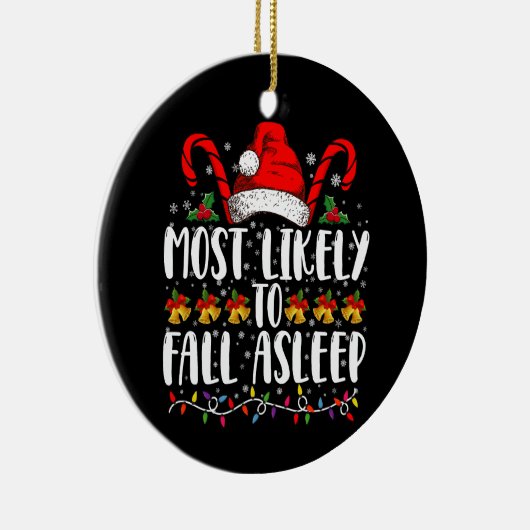 Hoogst waarschijnlijk om te Herfsten slaap kerst m Keramisch Ornament (Rechts)