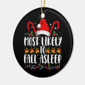 Hoogst waarschijnlijk om te Herfsten slaap kerst m Keramisch Ornament (Links)