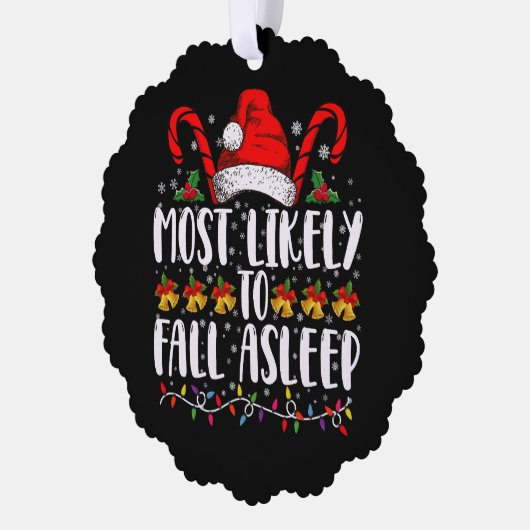 Hoogst waarschijnlijk om te Herfsten slaap kerst m Ornament Kaart (Links)