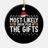 Hoogst waarschijnlijk om te sluipen tijdens de ker keramisch ornament (Voorkant)