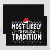 Hoogst waarschijnlijk om traditie Kerstmis vakanti Kaart (Voorkant / Achterkant)