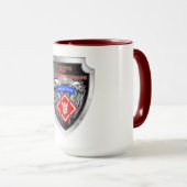 Hoogste 20e werktuigkundige brigade-airborne Crest Mok (Voorkant rechts)