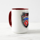 Hoogste 20e werktuigkundige brigade-airborne Crest Mok (Voorkant links)